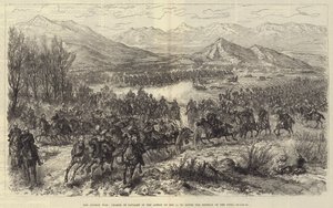 Der Afghanische Krieg, Kavallerieangriff in der Aktion vom 11. Dezember, um den Rückzug der Geschütze zu decken